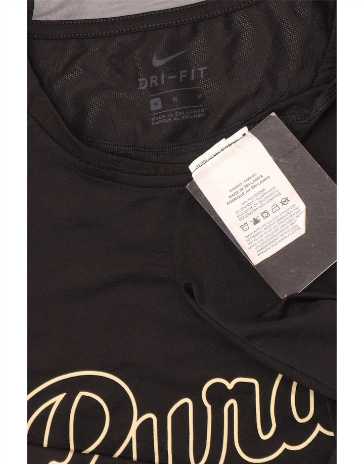 Nike Hommes Dri Fit Graphic T-Shirt Haut Noir Moyen Polyester