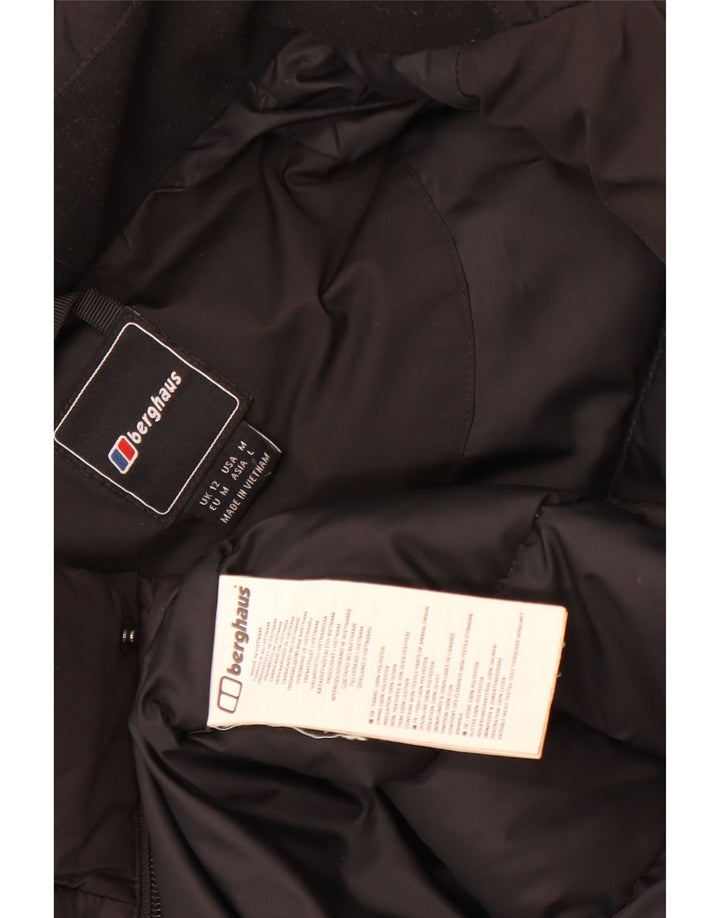 Berghaus Manteau rembourré à capuche pour femme UK 12 Medium Noir Polyester