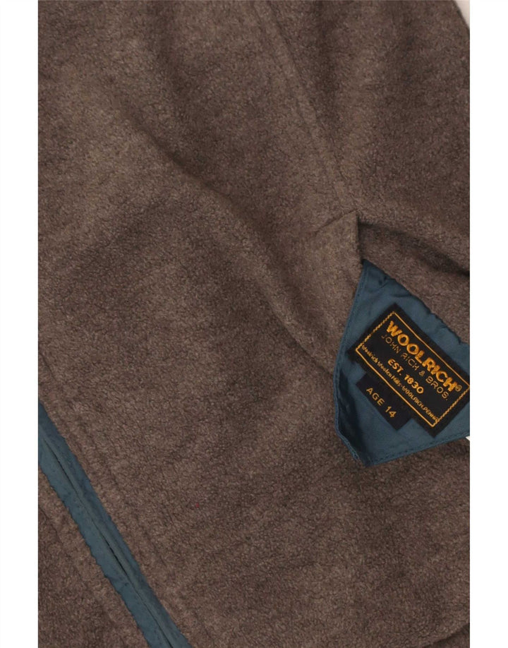Woolrich Veste réversible à capuche pour garçon 13-14 ans Bleu Nylon