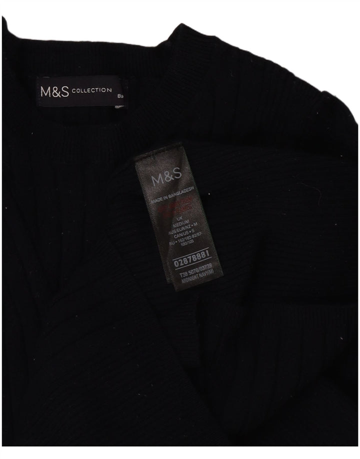 Marks & Spencer Pull col bateau pour femme UK 12 Bleu marine moyen