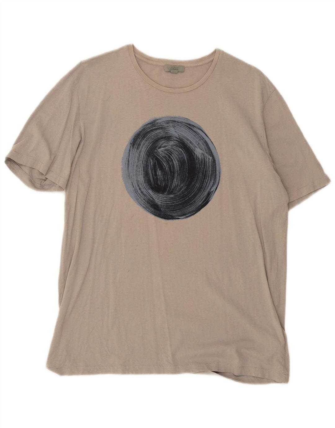 Cos T-Shirt Graphique Homme Top XL Gris Coton