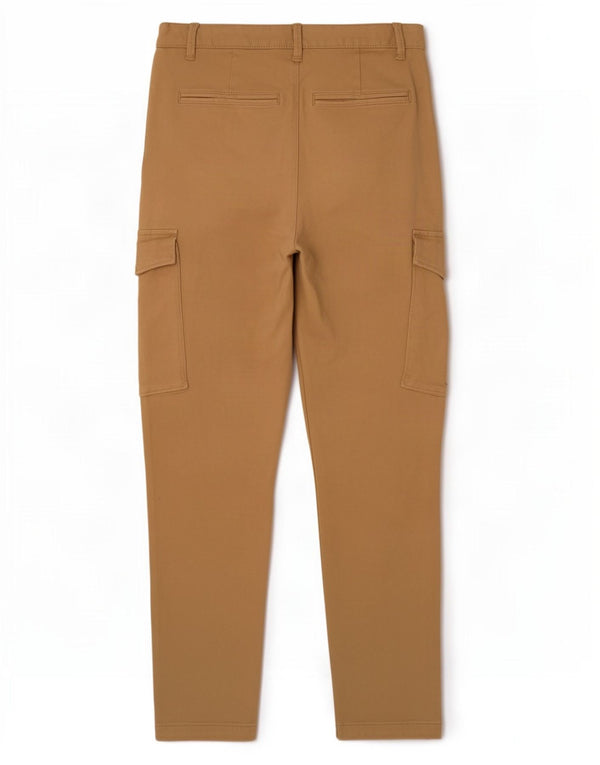Zara Pantalon cargo slim pour homme EU 38 Small W30 L27 Coton beige