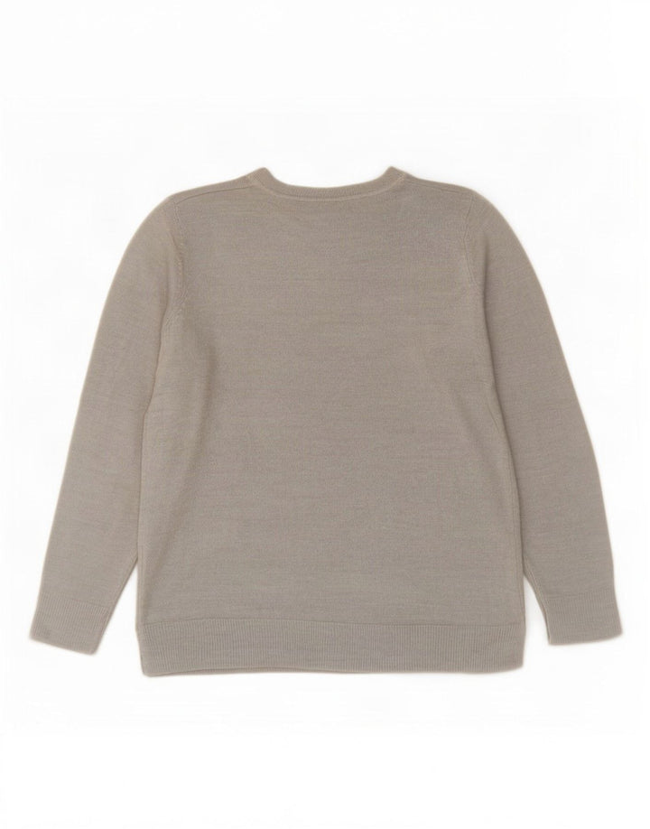 Marks & Spencer Pull surdimensionné à col bateau pour femme UK 10 Petit Gris