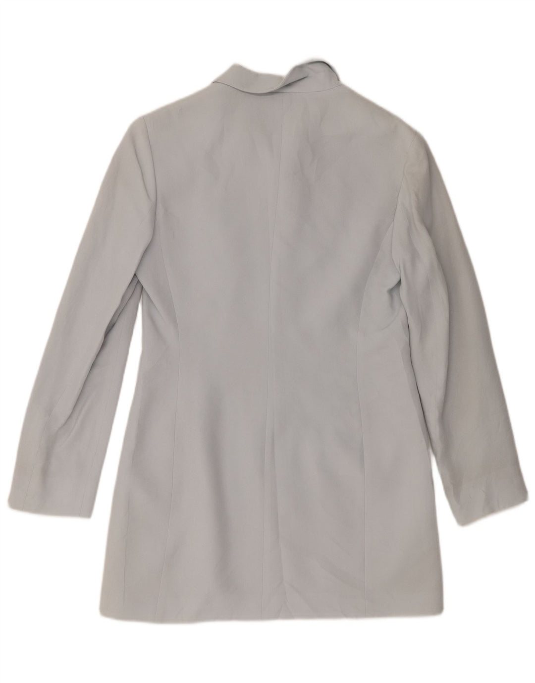 Marella Veste blazer longue à 4 boutons pour femme UK 10 Petite rayonne bleue