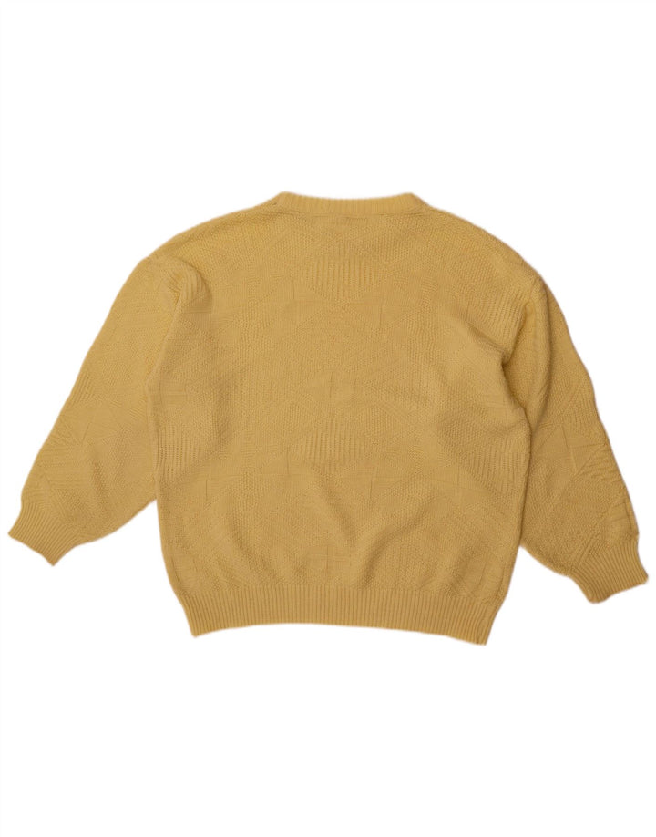 Mark Astor Pull col rond pour homme IT 52 Grand jaune géométrique