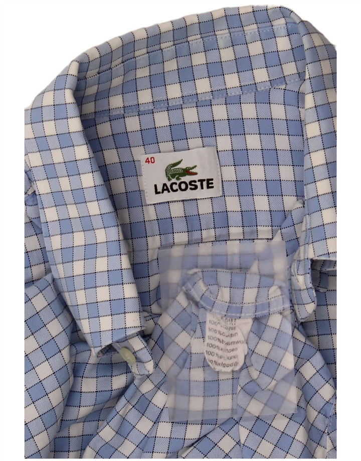 Lacoste Chemise Homme Taille 40 Coton Bleu Moyen Check