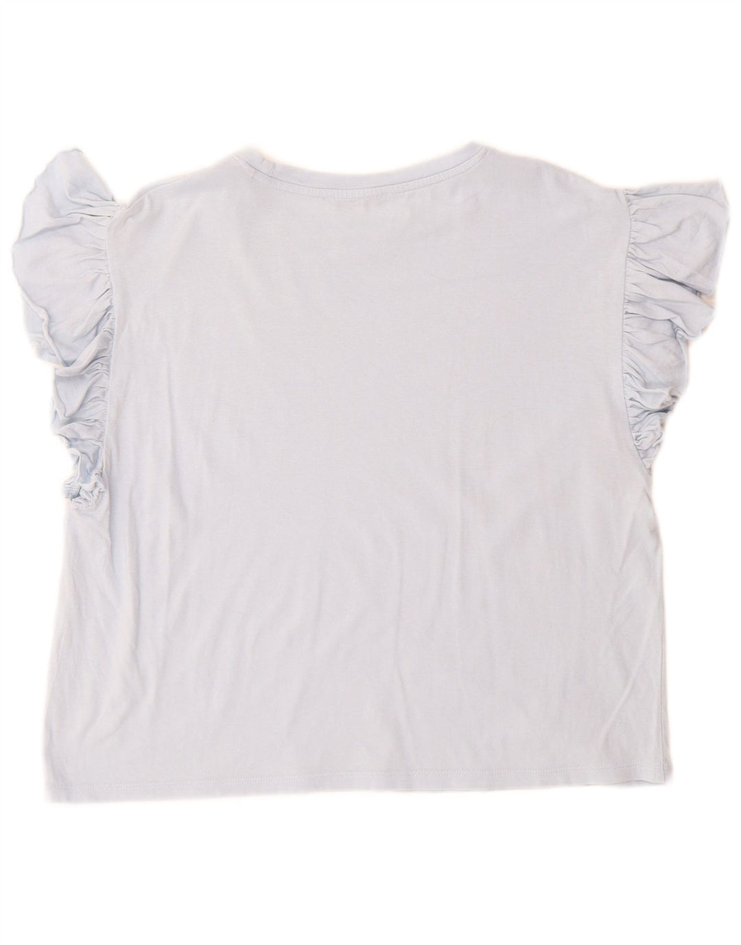 Zara Femme T-Shirt Top UK 14 Bleu Moyen