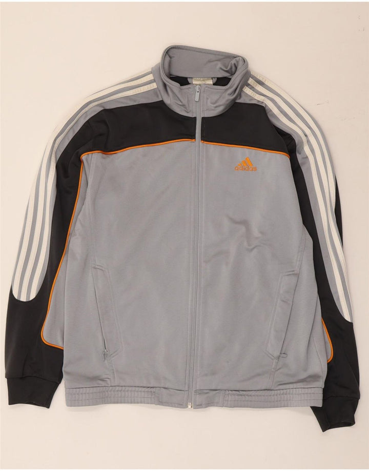 Adidas Veste de survêtement pour homme Gris moyen Polyester colour block
