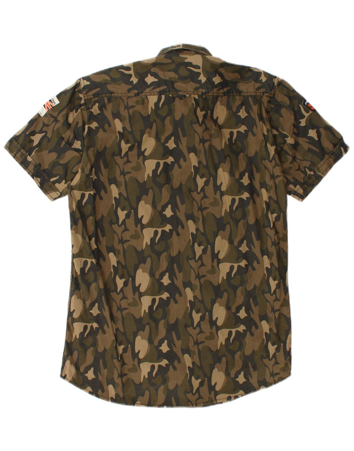 SUPERDRY Chemise Militaire à Manches Courtes Homme Large Camouflage Multicolore