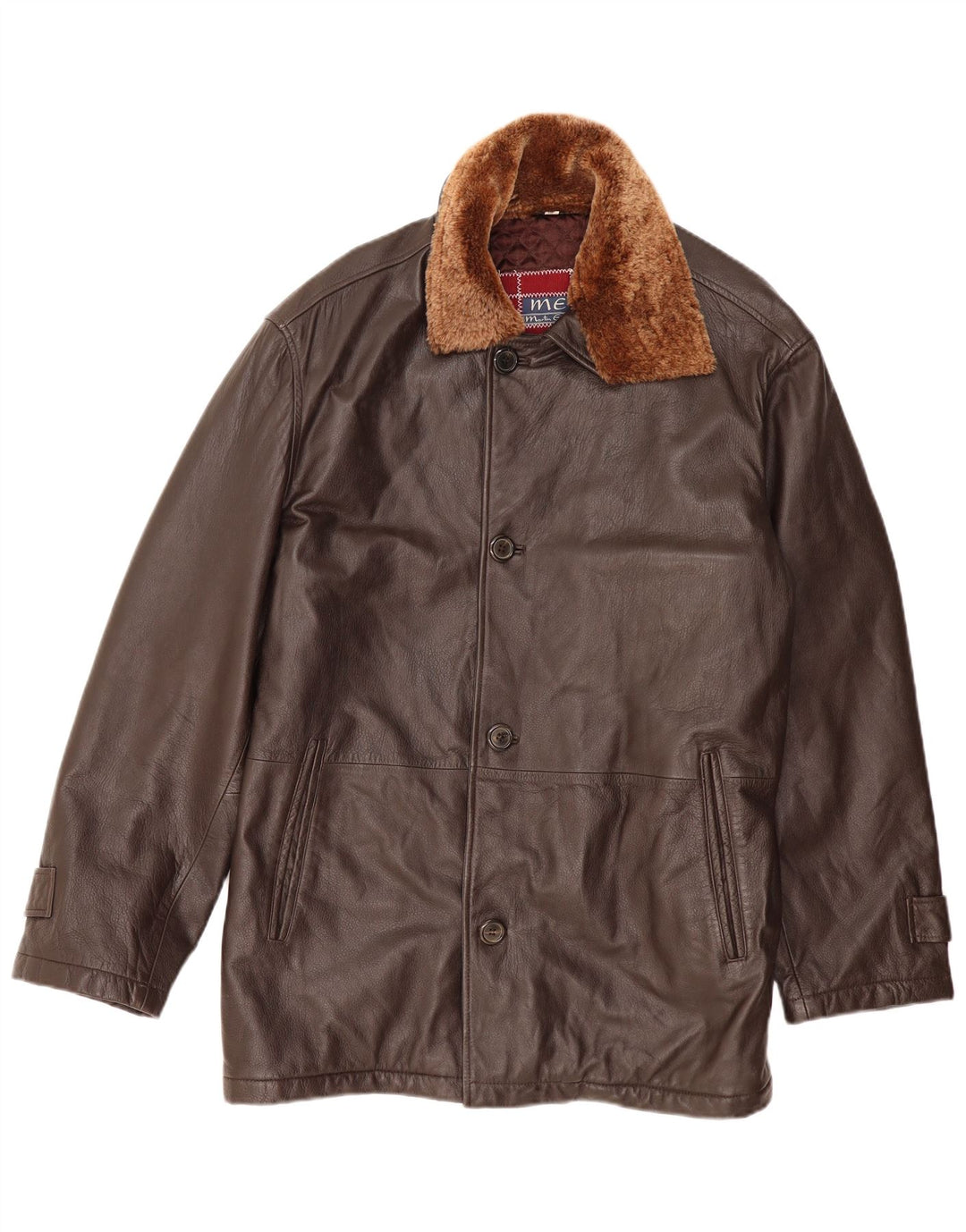 Martin Eden Veste en cuir pour homme IT 50 Grand cuir marron
