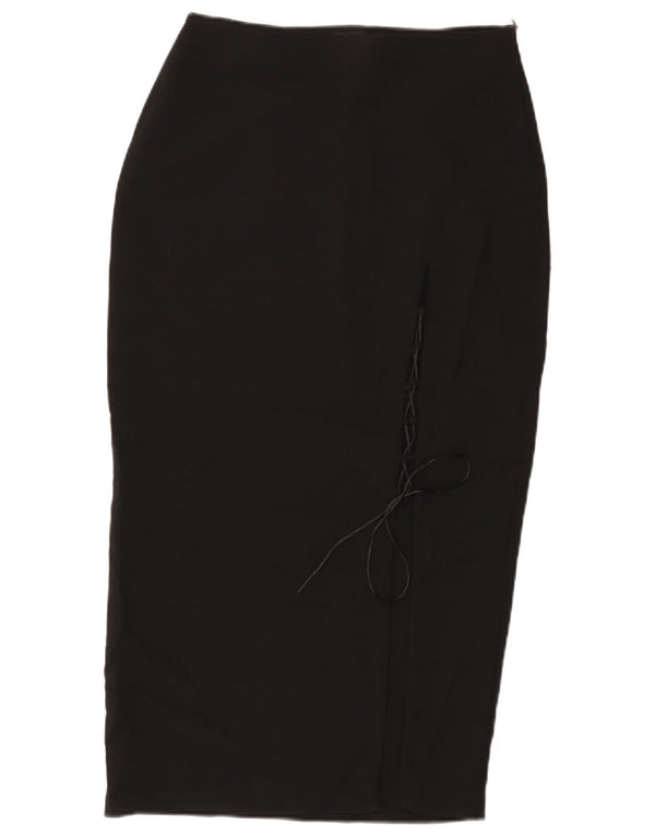 Zara Femme Jupe Crayon Taille Haute Moyen W28 Noir Polyester