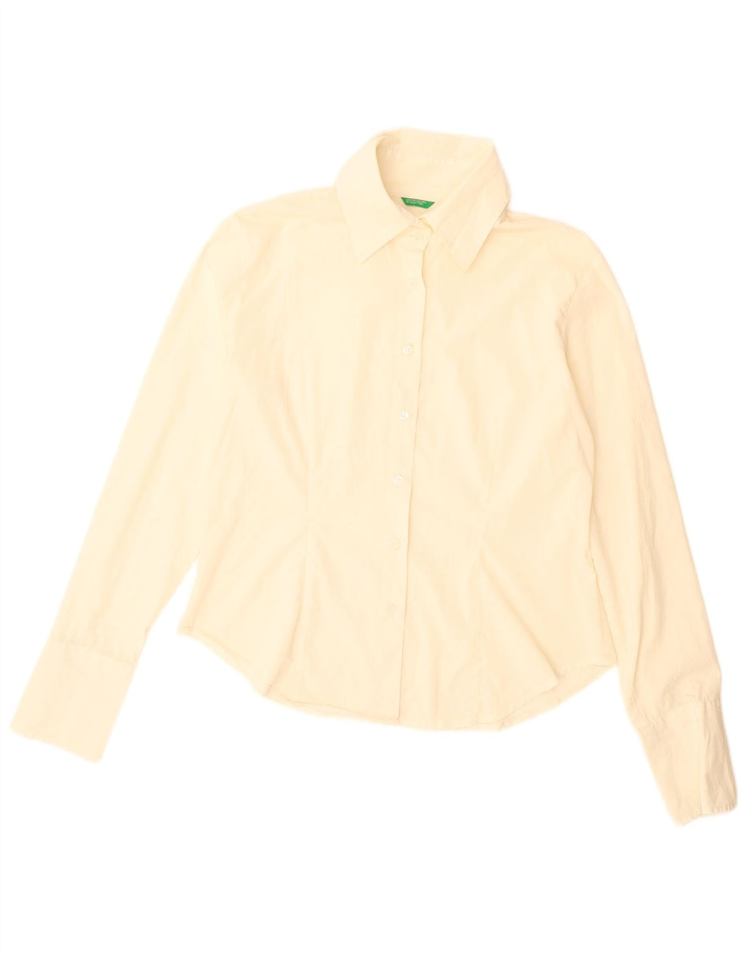 Benetton Chemise Femme UK 16 Large Blanc Cassé