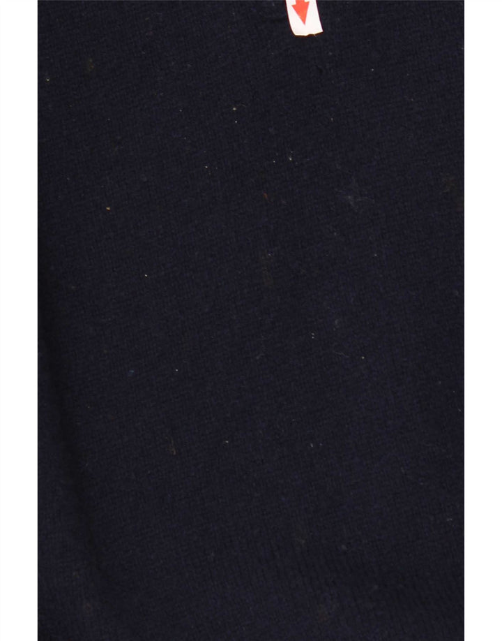Musto Pull col zippé pour homme en laine d'agneau bleu marine Taille L