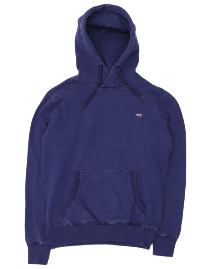SUPERDRY Pull à Capuche Homme Bleu Moyen Coton