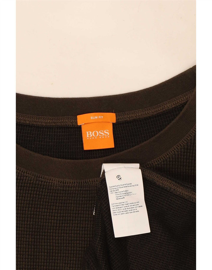 Hugo Boss Haut à manches longues pour homme 3XL en coton marron