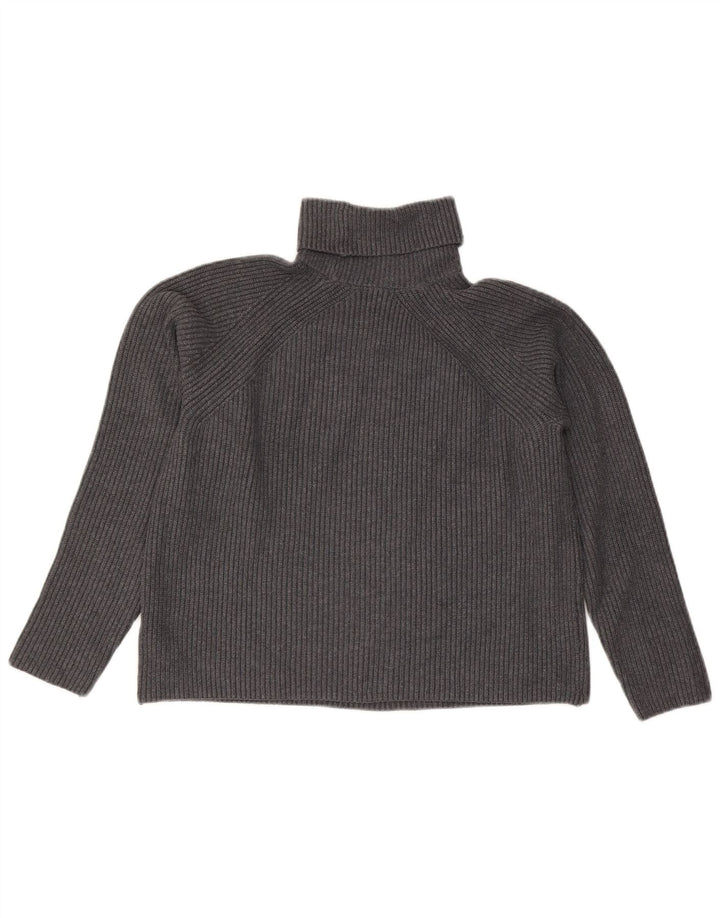 Marks & Spencer Pull court à col roulé pour femme UK 10 Petit Gris