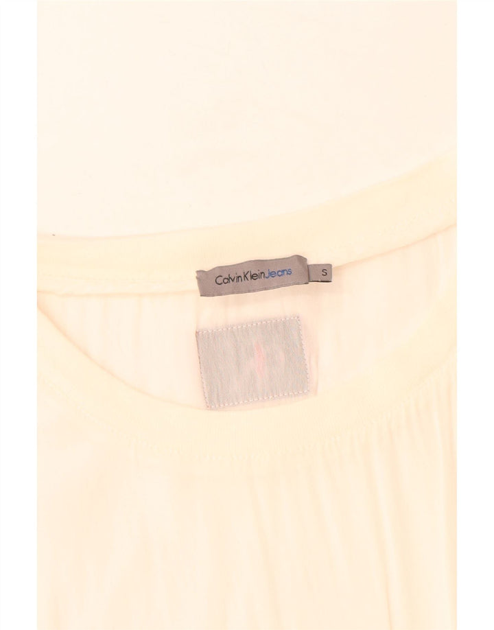 Calvin Klein Jeans Chemisier pour femme UK 10 Small Blanc cassé