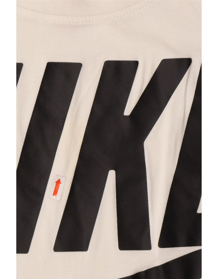 NIKE T-shirt graphique pour hommes, petit, en coton blanc