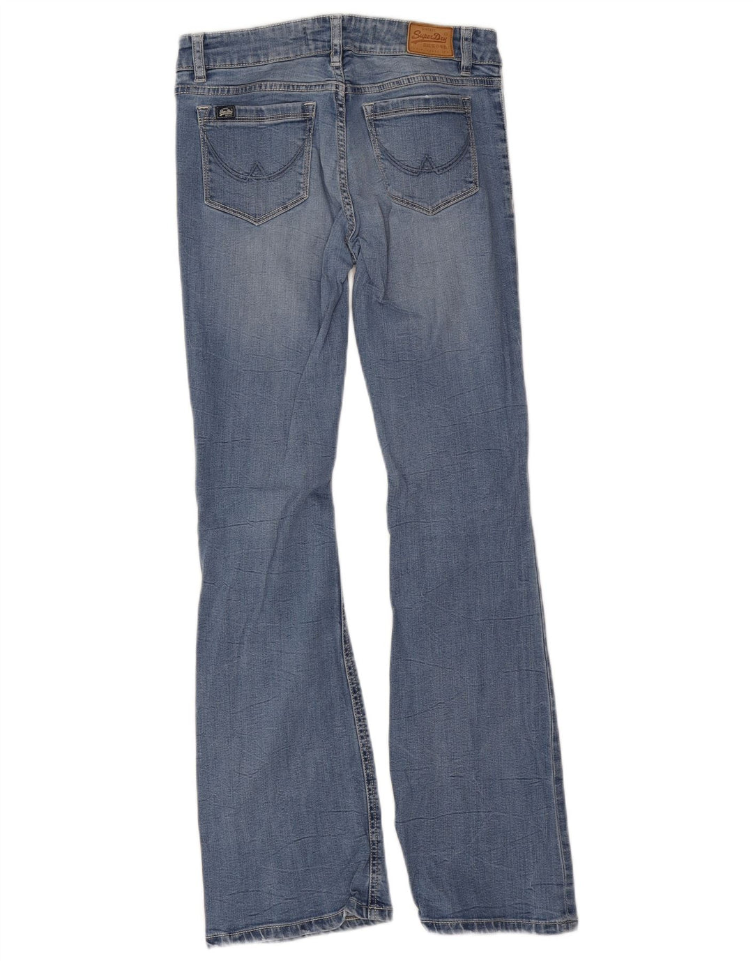 Superdry Jean Évasé Zadie Femme W26 L30 Bleu Lyocell