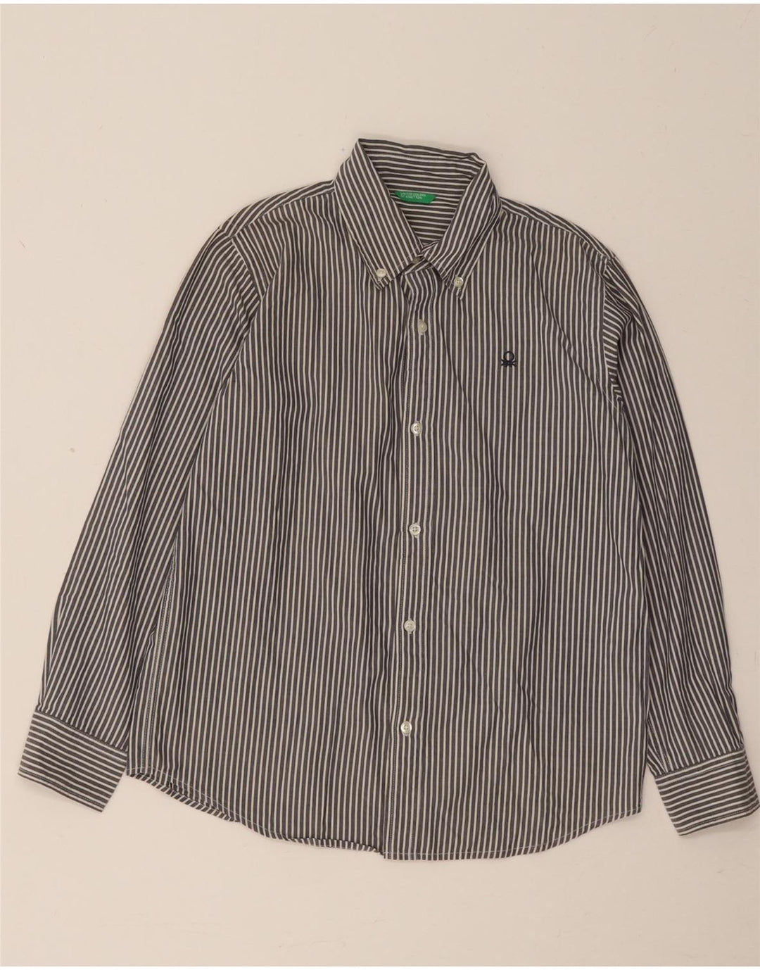 Benetton Chemise Garçon 9-10 ans Bleu Rayure