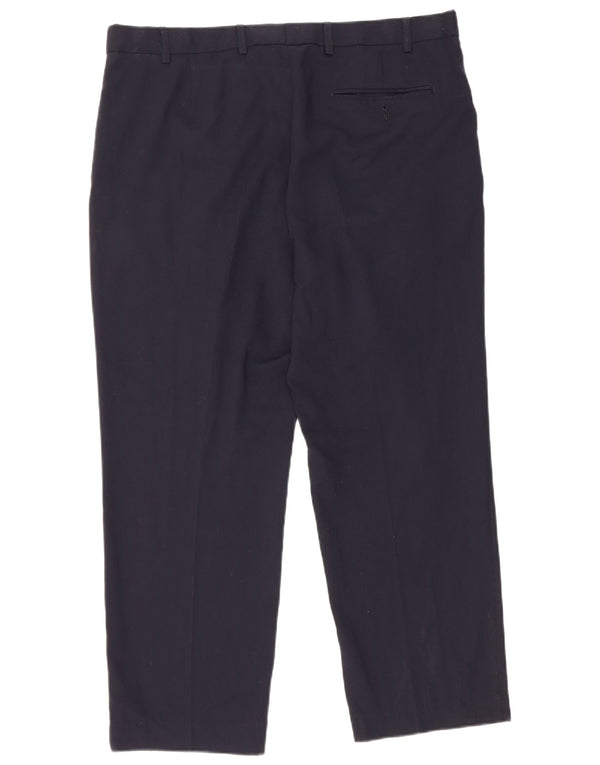 Marks & Spencer Pantalon de Costume Coupe Regular Homme W38 L27 Bleu Marine
