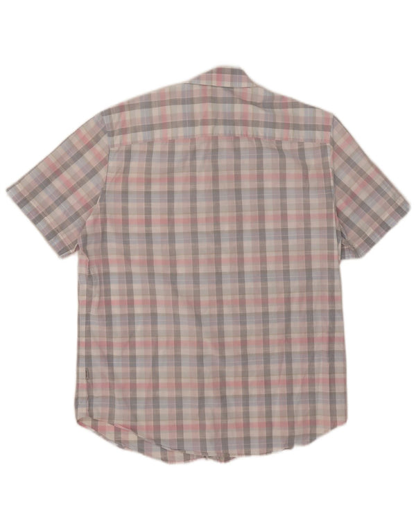 Calvin Klein Chemise à manches courtes homme en coton à carreaux multicolore moyen