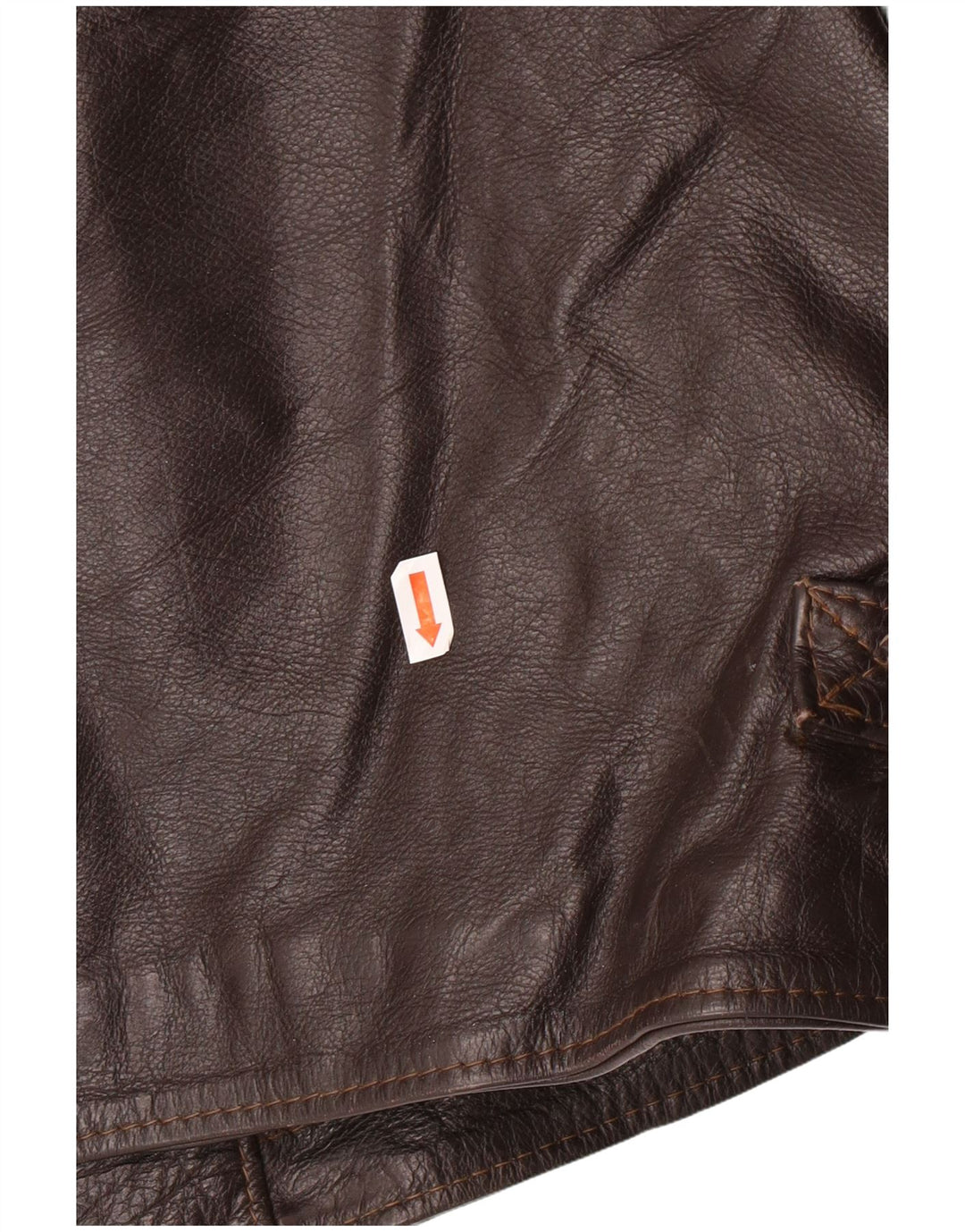 VINTAGE Veste en cuir homme UK 42 XL Cuir marron