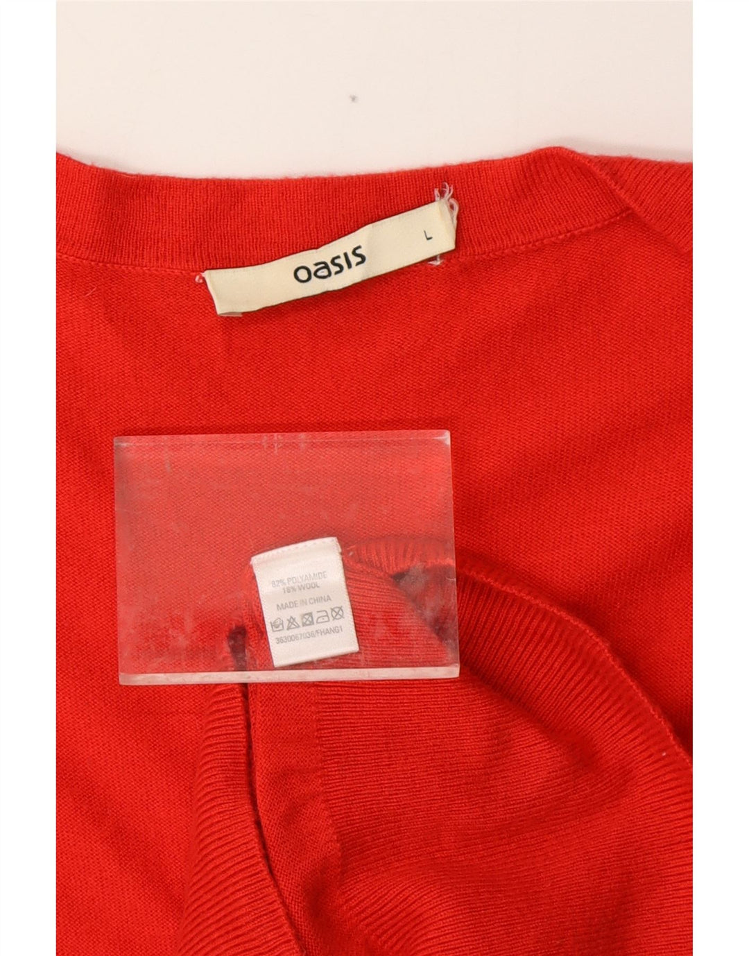 OASIS Cardigan Long pour Femme UK 14 Grand Rouge Polyamide