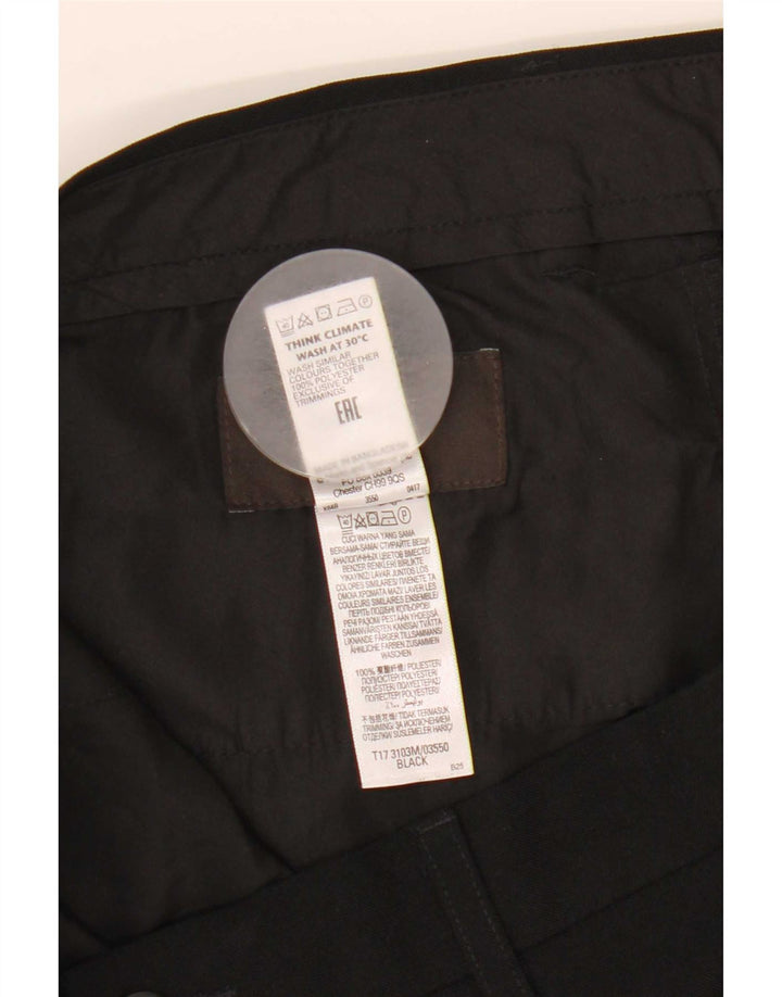 Marks & Spencer Pantalon chino coupe ajustée pour homme W34 L31 Noir Polyester