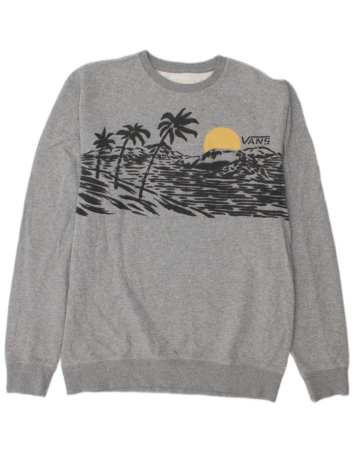 Vans Sweat-shirt graphique en coton moucheté gris moyen pour homme