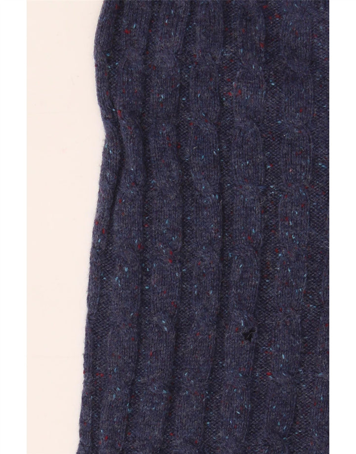 JACK WILLS Pull à col rond pour homme, grand, bleu marine moucheté