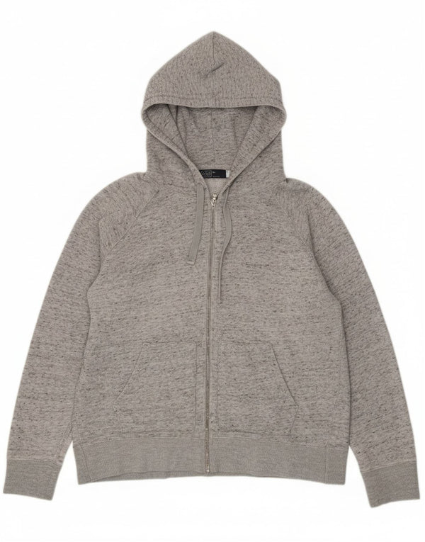 Gap Pull à capuche zippé pour femme UK 20 2XL Gris chiné en coton
