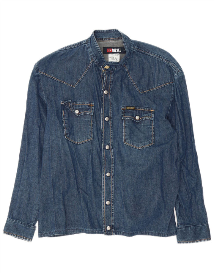 Diesel Chemise En Jean Small Bleu Coton Femme