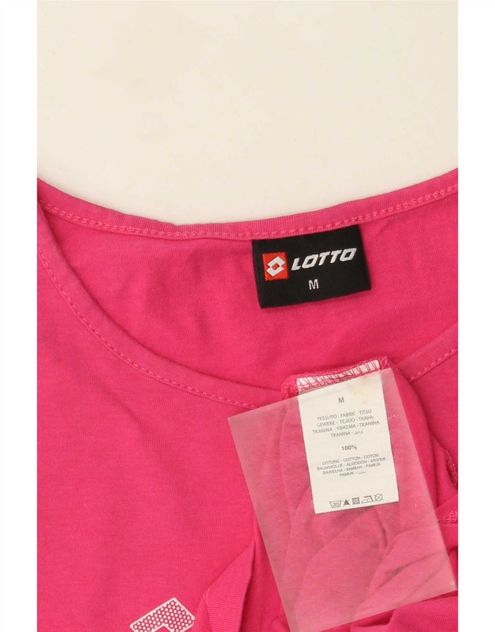 Lotto Débardeur Graphique Femme UK 12 Coton Rose Moyen