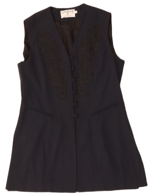 SPORTSTAFF Veste Blazer 6 Boutons Femme IT 44 Bleu Marine Moyen Paisley