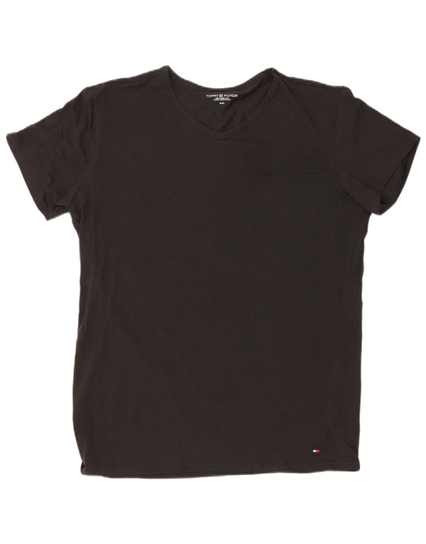 Tommy Hilfiger T-Shirt Homme Haut 2XL Noir Coton