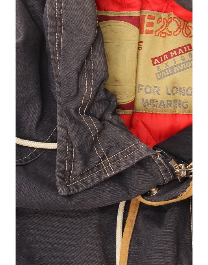 Veste coupe-vent vintage pour hommes UK 44 2XL Bleu Marine