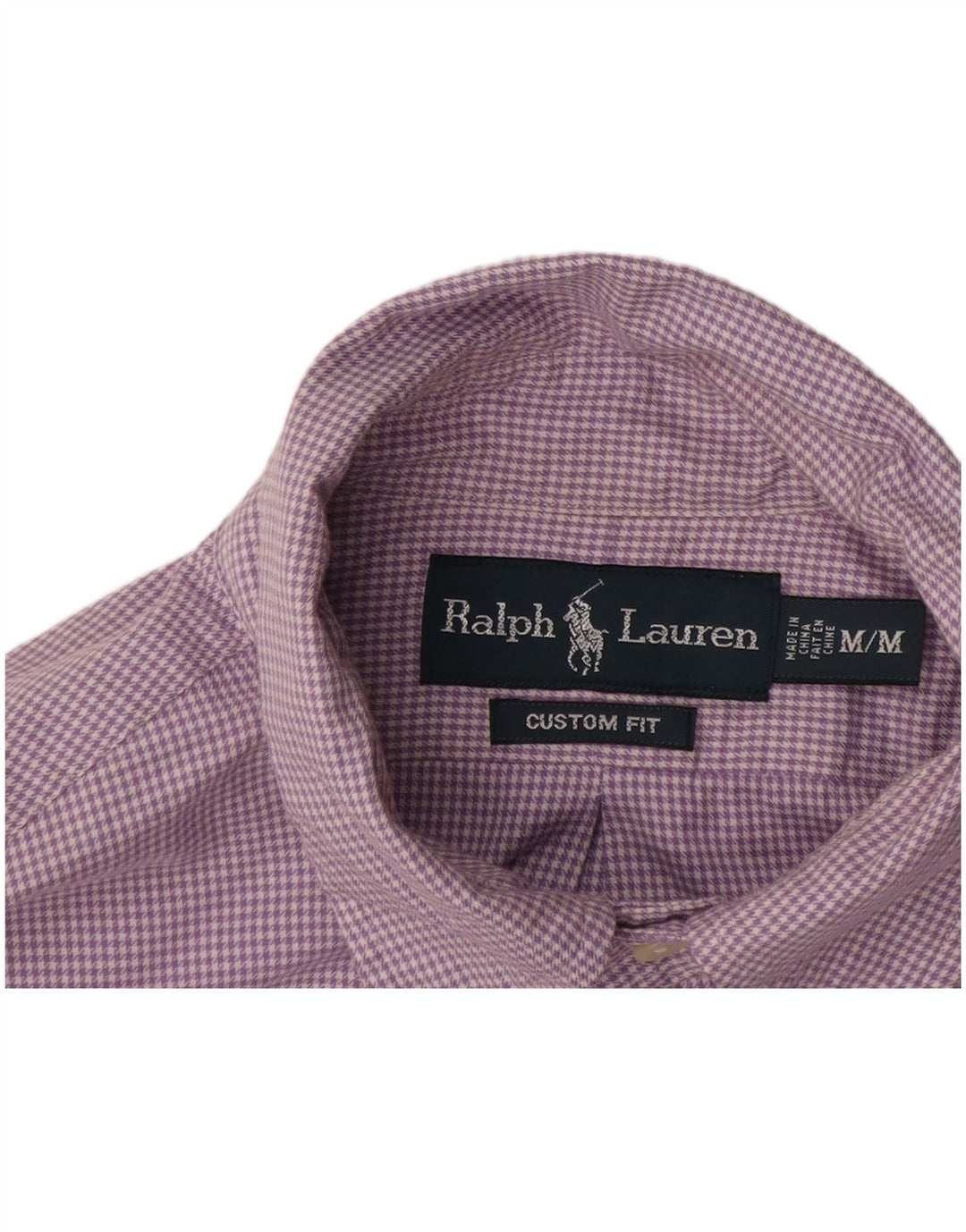 Ralph Lauren Chemise sur mesure pour homme en coton pied-de-poule violet moyen