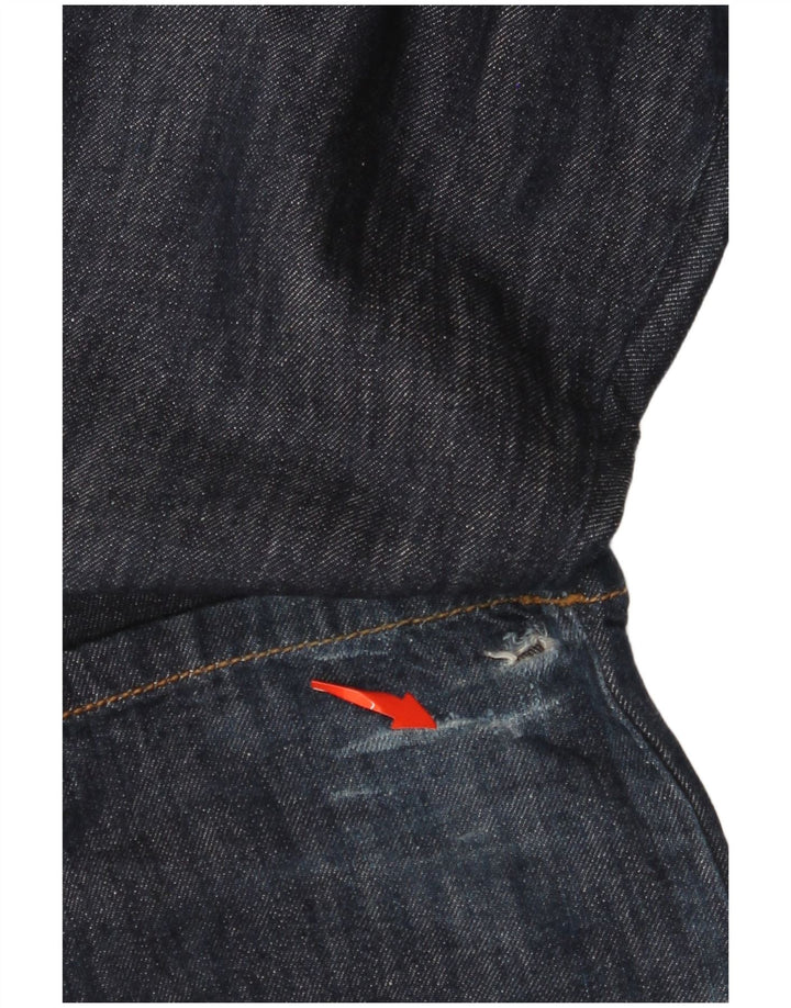 CALVIN KLEIN Jean droit Femme W27 L35 Bleu Marine Coton