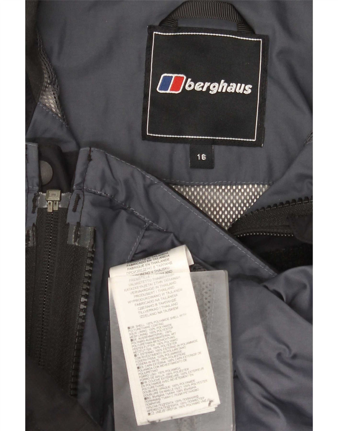 Berghaus Veste de Pluie à Capuche Femme UK 16 Large Noir Polyamide