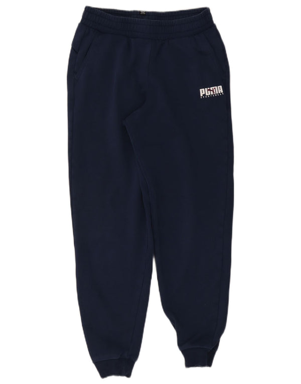 Puma Pantalon de Survêtement Garçon 15-16 ans Bleu Marine Coton