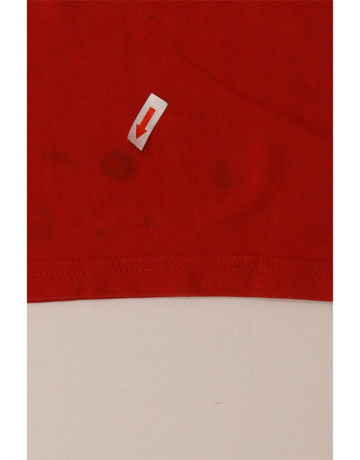 Puma Homme Graphic T-Shirt Top Large Rouge Coton