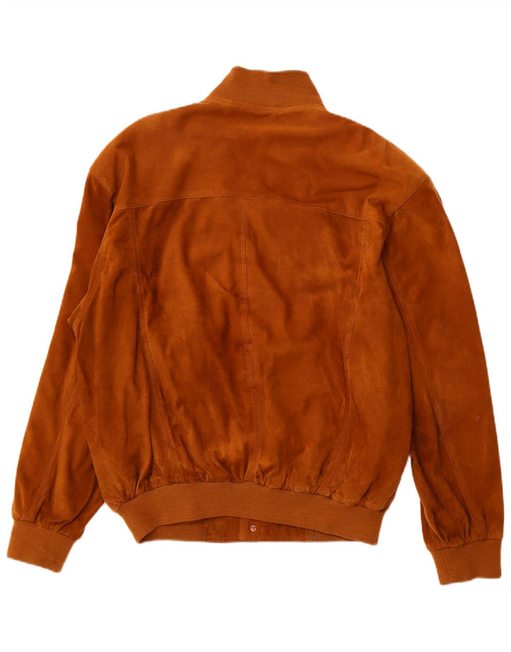 VINTAGE Veste bomber en daim homme EU 52 XL Cuir Beige