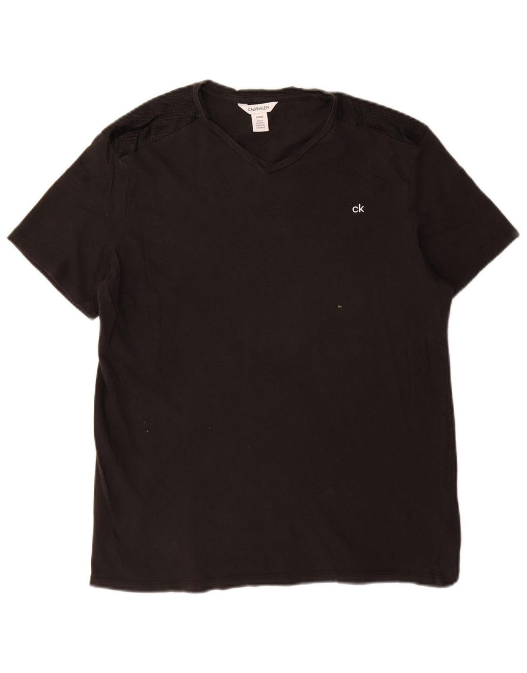 CALVIN KLEIN T-Shirt Graphique Homme Petit Noir Coton
