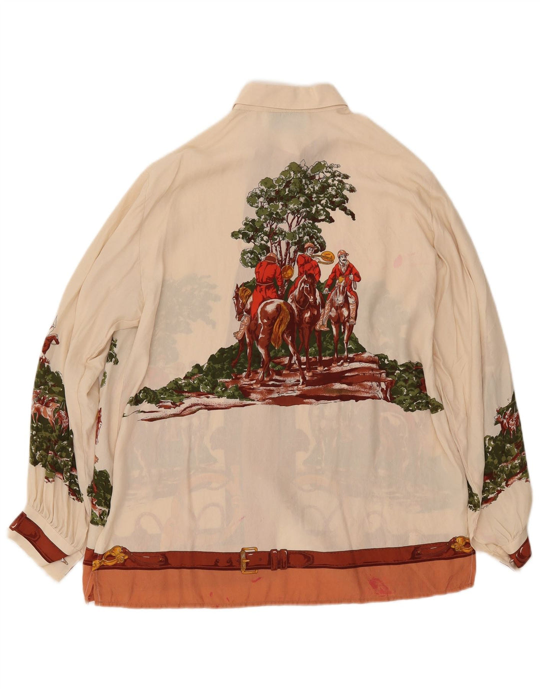 GABRI ELLE LA CAMICIA Chemisier graphique pour femme UK 16 Large Off White