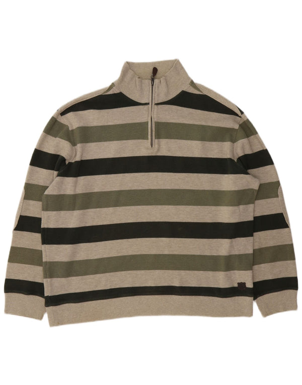 Marks & Spencer Pull à col zippé Blue Harbour pour homme, grand kaki