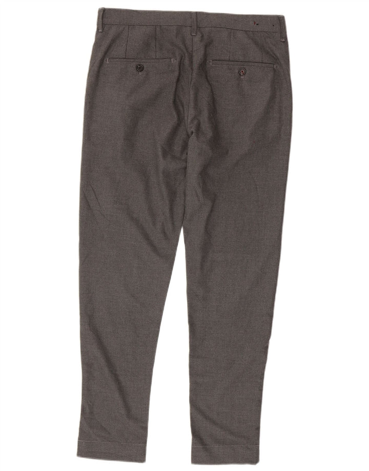 Zara Pantalon Chino Slim Homme EU 40 Medium W31 L28 Gris Polyester