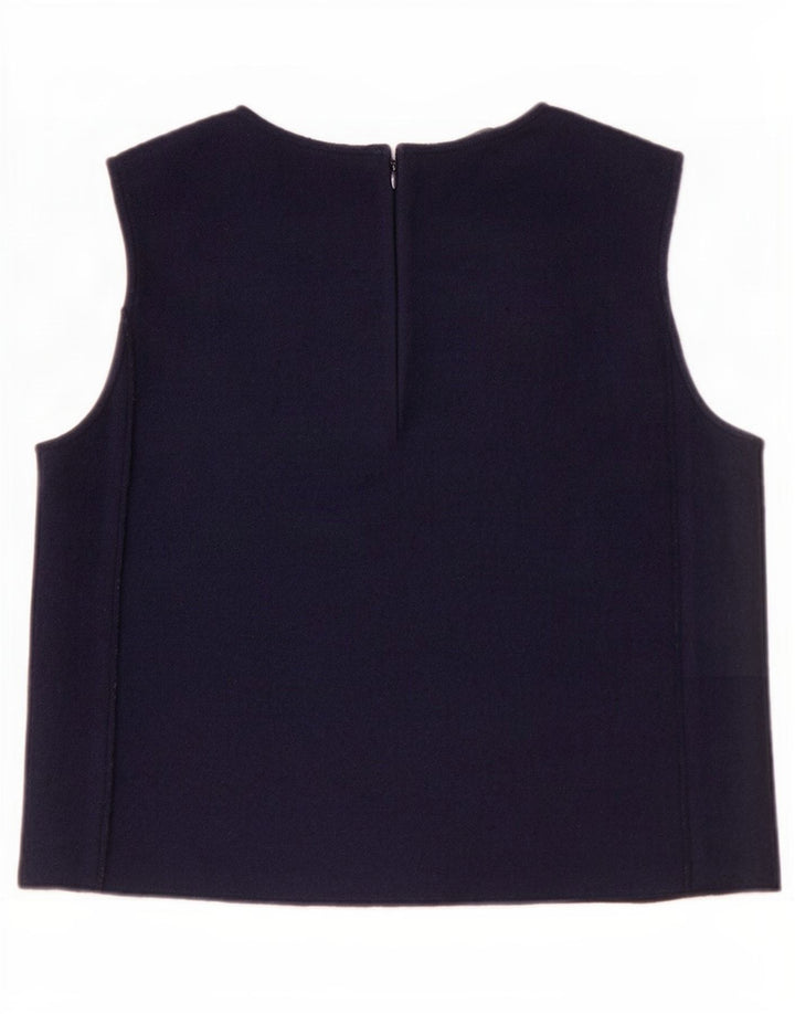Cos Chemisier sans manches pour femme EU 38 Laine bleu marine moyen