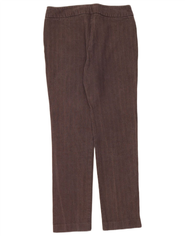 Max & Co. Pantalon de Costume Slim Femme W30 L30 Marron Chevrons