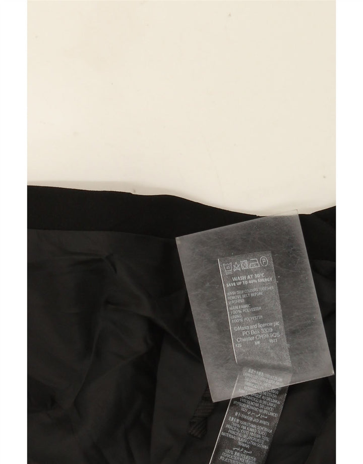 Marks & Spencer Jupe trapèze pour femme UK 20 2XL W40 Noir Polyester